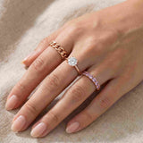 Diamond Cut Unheated Sapphire Band