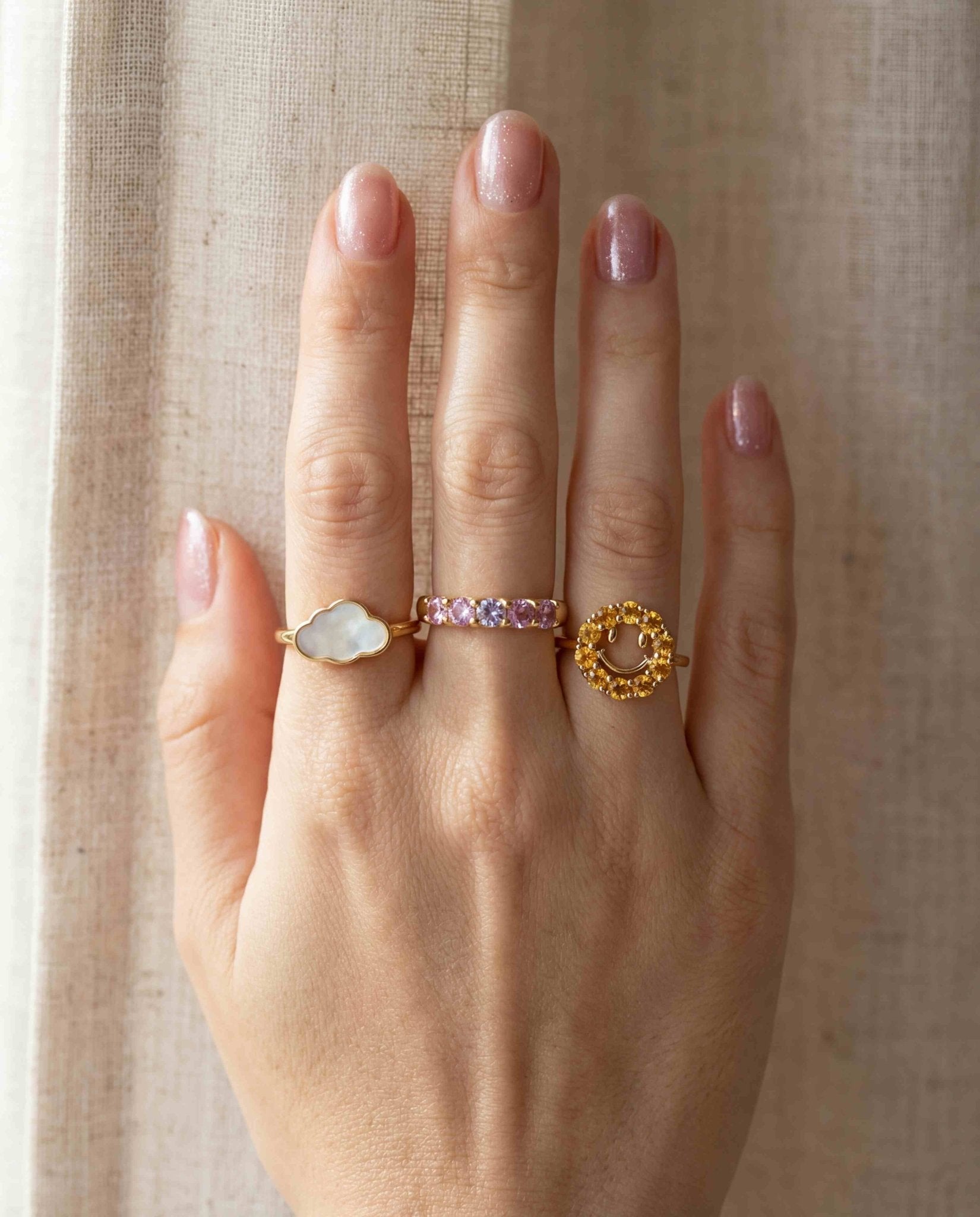 Diamond Cut Unheated Sapphire Band - Love Estella