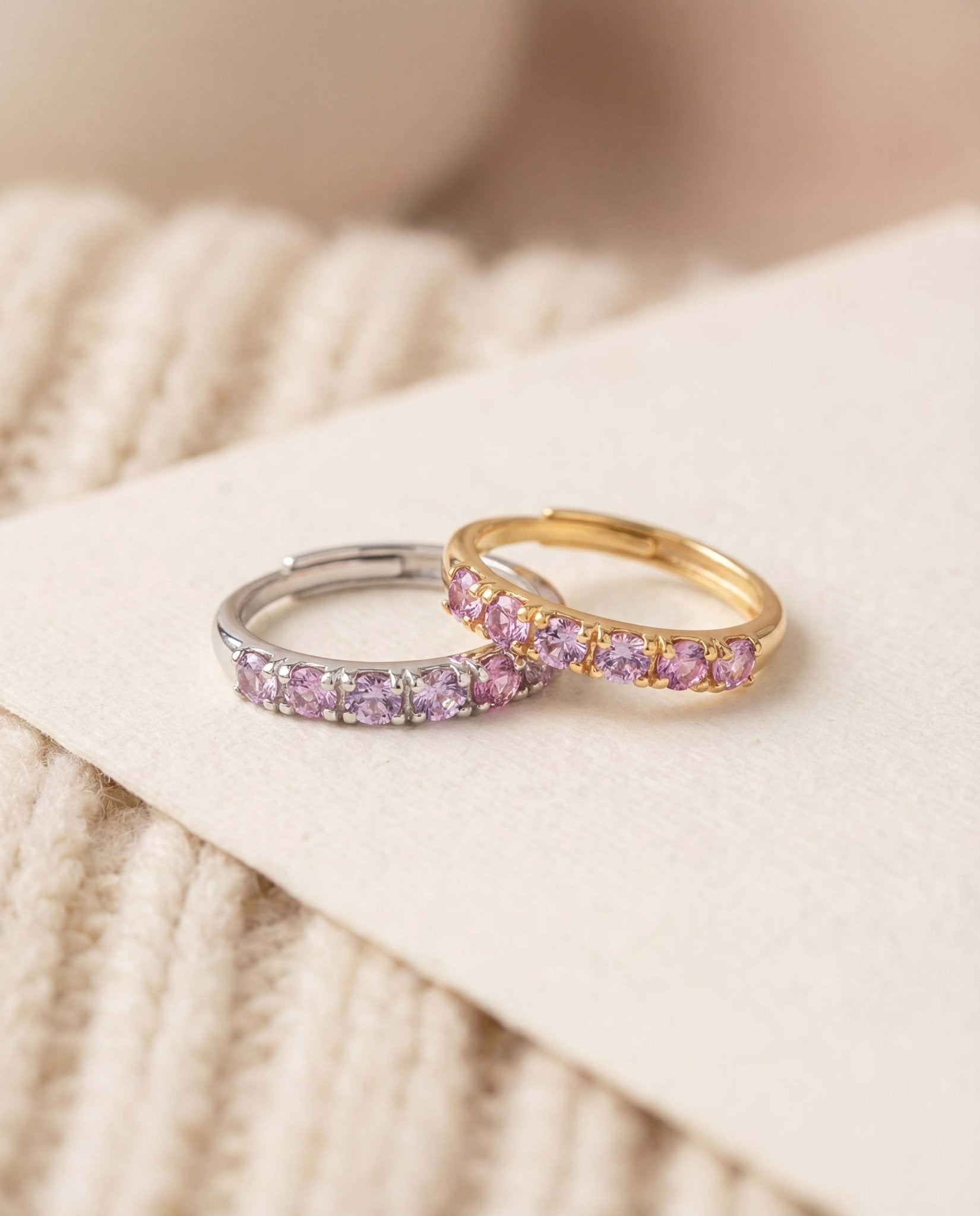 Diamond Cut Unheated Sapphire Band - Love Estella