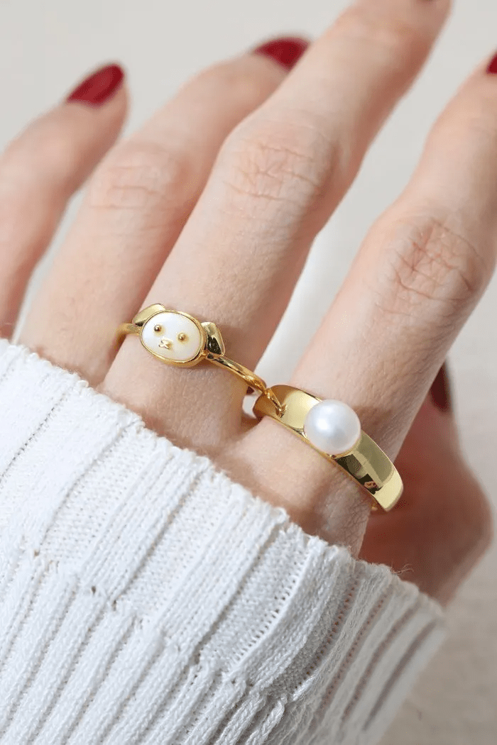 Dog Zodiac MOP Ring - Love Estella