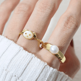 Dog Zodiac MOP Ring - Love Estella