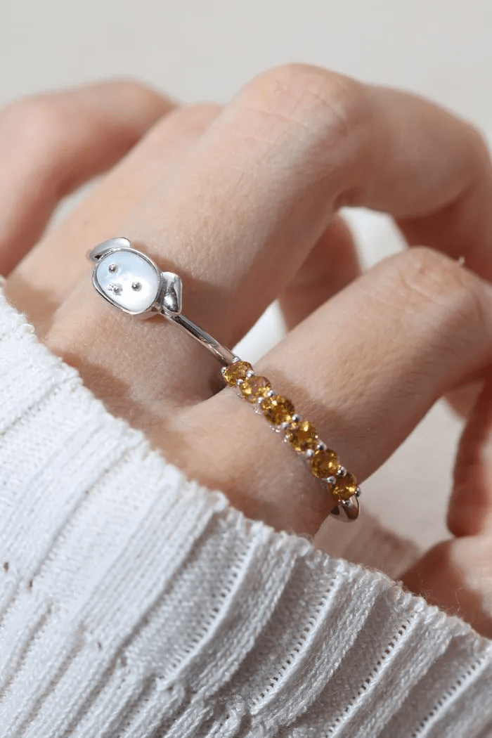Dog Zodiac MOP Ring - Love Estella