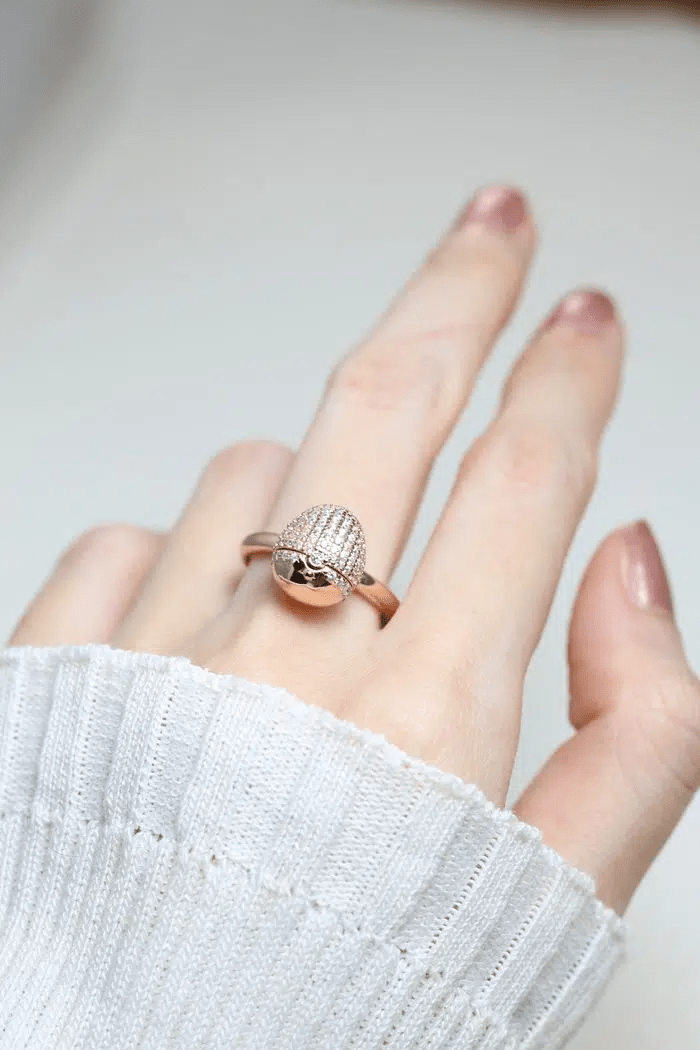 Dragon Egg Ring (White Moissanite) - Love Estella