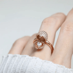 Dragon Egg Ring (White Moissanite) - Love Estella