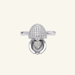 Dragon Egg Ring (White Moissanite) - Love Estella