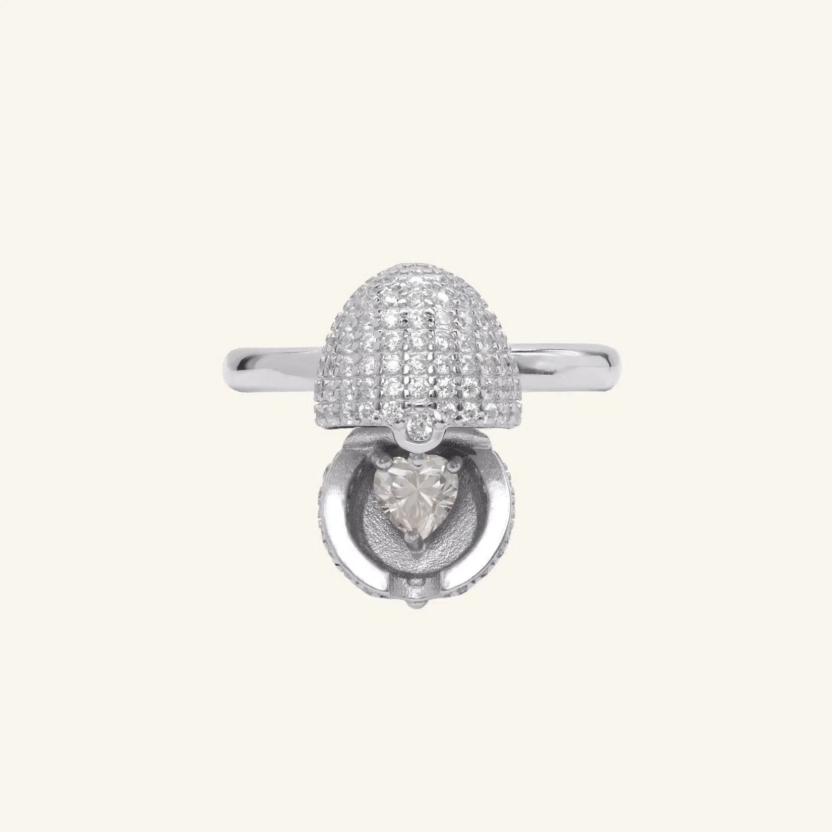 Dragon Egg Ring (White Moissanite) - Love Estella