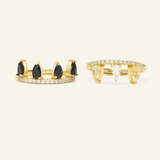 Ebony and Ivory Ring Set - Love Estella