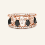 Ebony and Ivory Ring Set - Love Estella