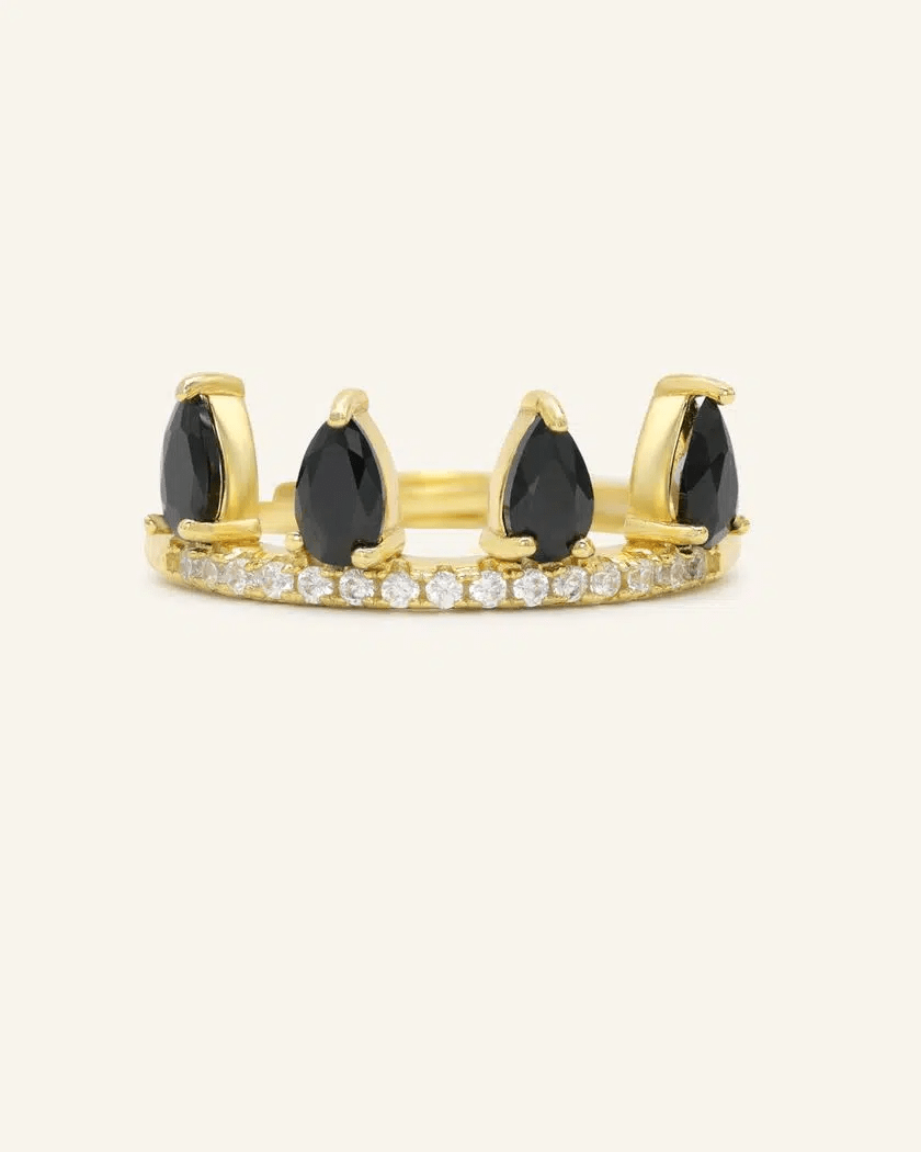 Ebony and Ivory Ring Set - Love Estella