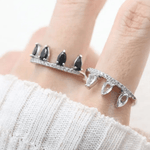 Ebony and Ivory Ring Set - Love Estella