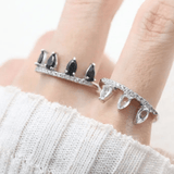Ebony and Ivory Ring Set - Love Estella