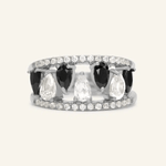 Ebony and Ivory Ring Set - Love Estella