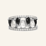 Ebony and Ivory Ring Set - Love Estella
