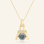 Eiffel Tower Moissanite Necklace - Love Estella
