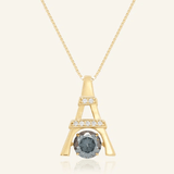 Eiffel Tower Moissanite Necklace - Love Estella
