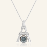 Eiffel Tower Moissanite Necklace - Love Estella