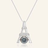 Eiffel Tower Moissanite Necklace - Love Estella