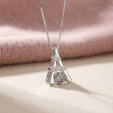 Eiffel Tower Moissanite Necklace