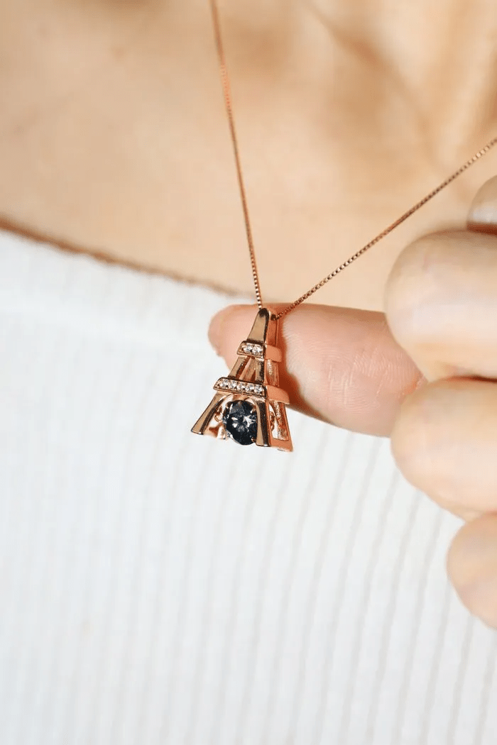 Eiffel Tower Moissanite Necklace - Love Estella