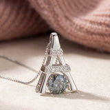 Eiffel Tower Moissanite Necklace