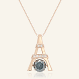 Eiffel Tower Moissanite Necklace - Love Estella