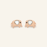 Elephant Mother of Pearl Studs (White) - Love Estella