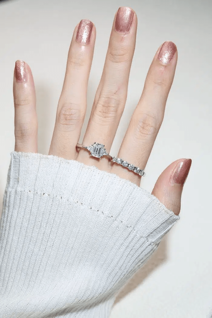 Emerald Cut Moissanite Ring by Elate - Love Estella
