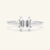 Emerald Cut Moissanite Ring by Elate - Love Estella