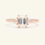 Emerald Cut Moissanite Ring by Elate - Love Estella
