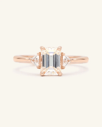 Emerald Cut Moissanite Ring by Elate - Love Estella
