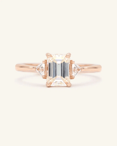 Emerald Cut Moissanite Ring by Elate - Love Estella
