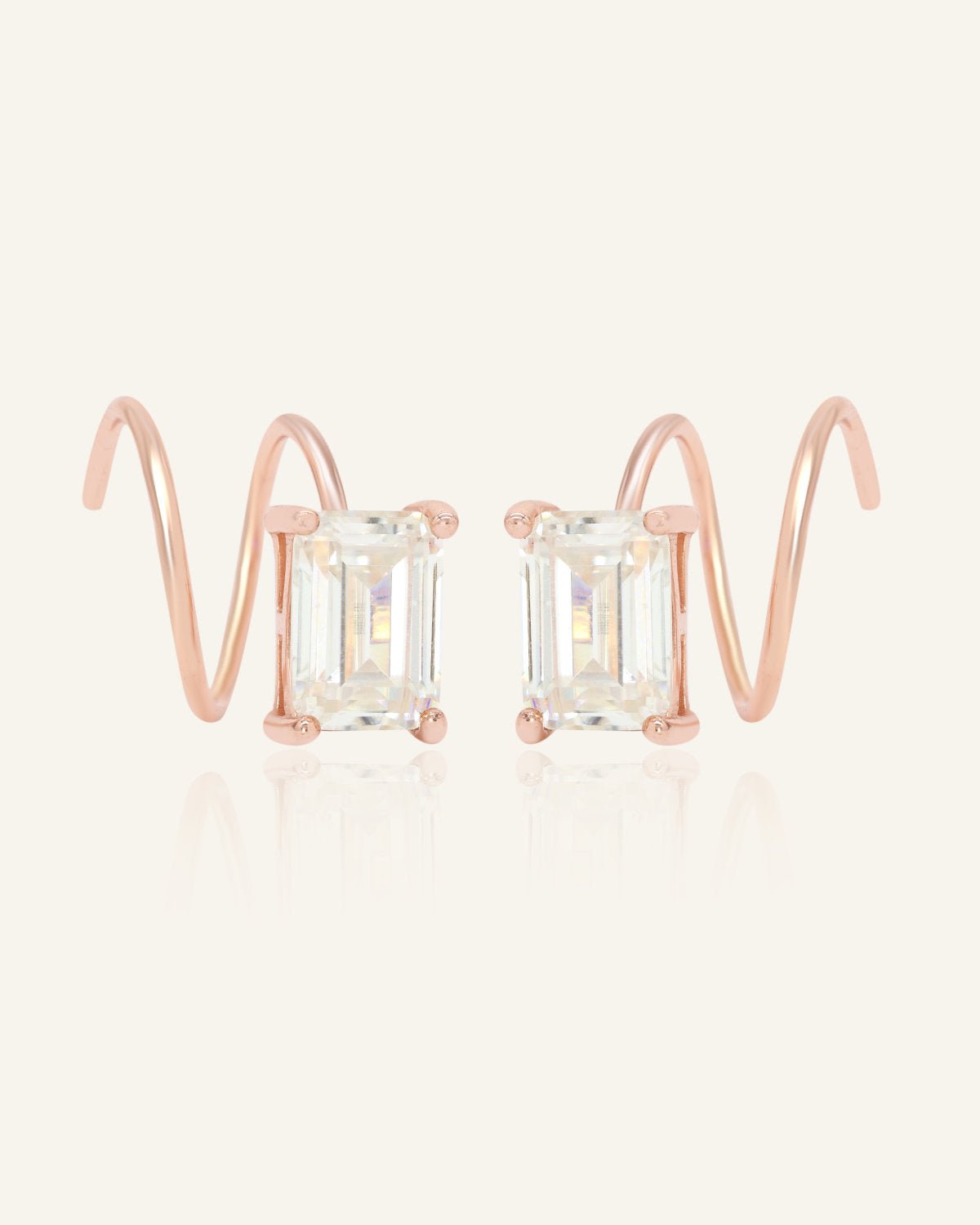 Emerald - Cut Twirl Earrings - Love Estella