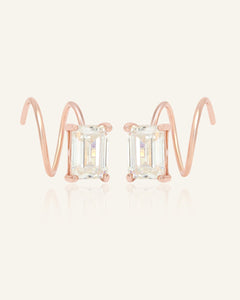 Emerald - Cut Twirl Earrings - Love Estella