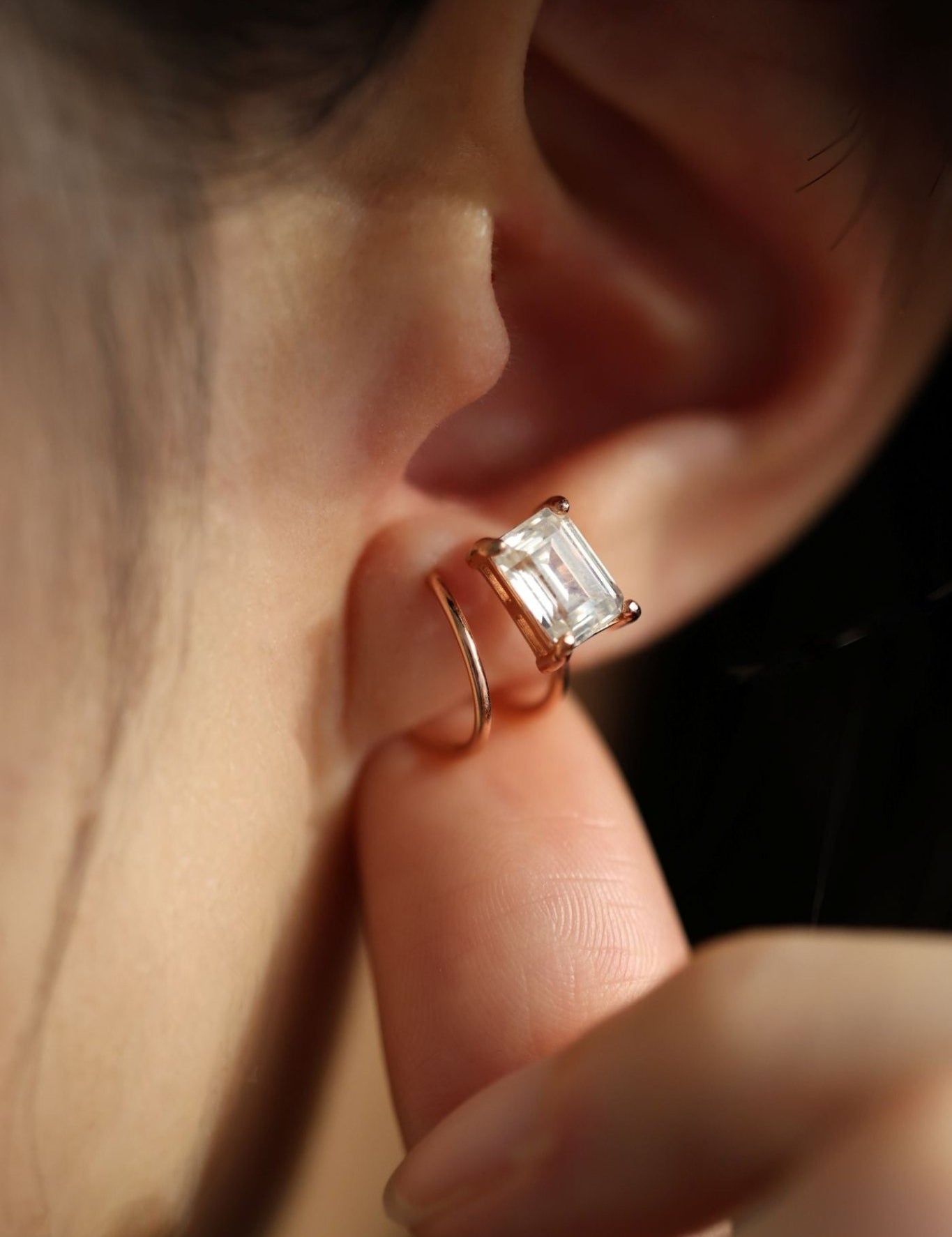 Emerald - Cut Twirl Earrings - Love Estella
