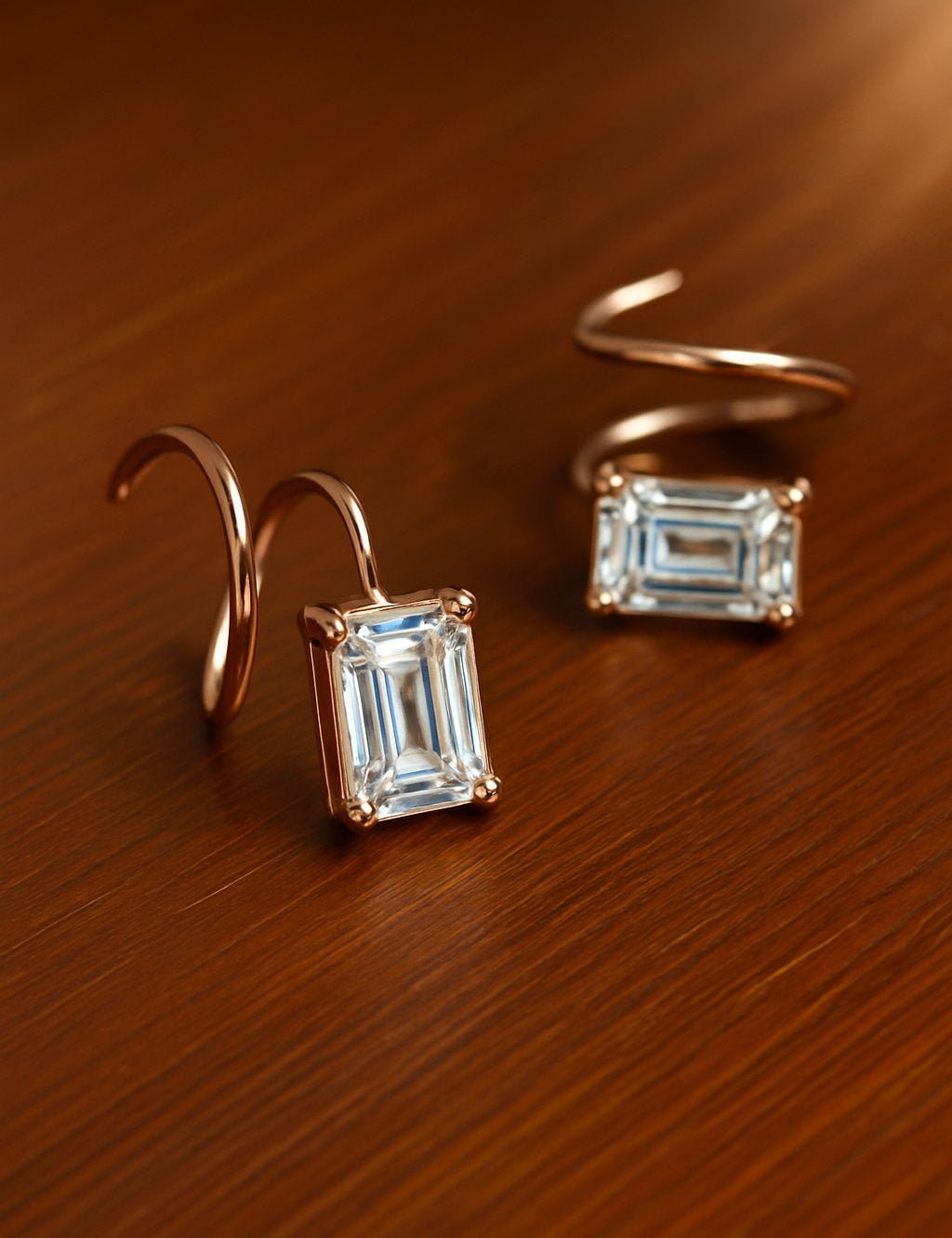 Emerald - Cut Twirl Earrings - Love Estella