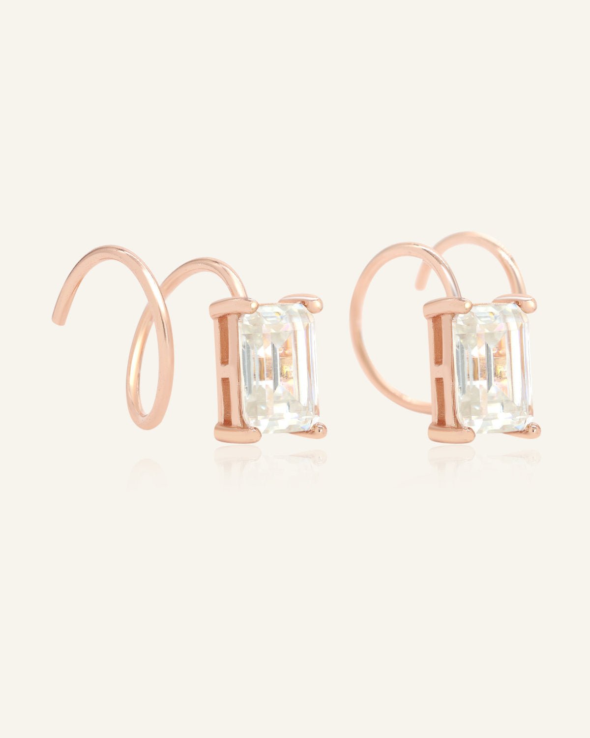 Emerald - Cut Twirl Earrings - Love Estella