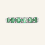 Emerald Half Eternity Band - Love Estella