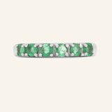 Emerald Half Eternity Band - Love Estella