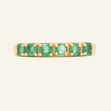 Emerald Half Eternity Band - Love Estella