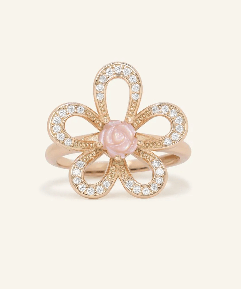Eternal Rose Shell Ring - Love Estella