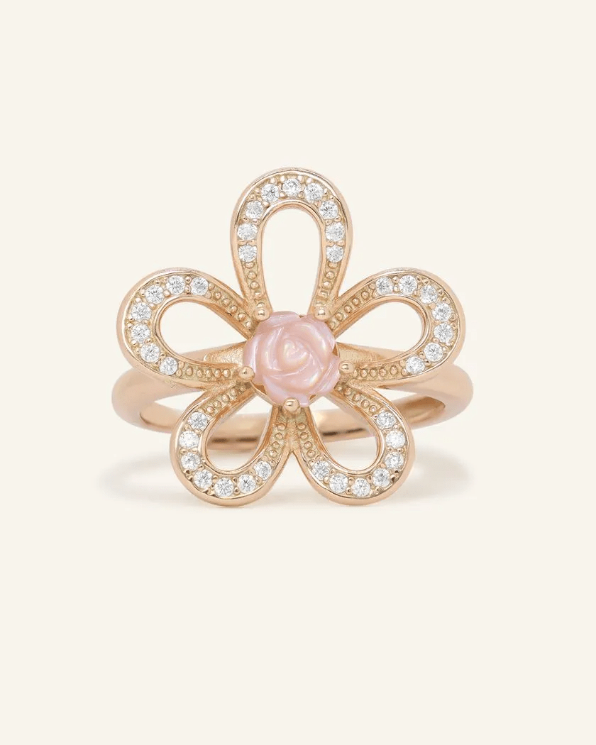 Eternal Rose Shell Ring - Love Estella