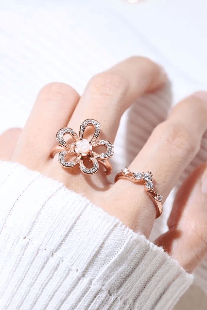 Eternal Rose Shell Ring - Love Estella