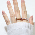 Eternity Heart Gemstones Band - Love Estella