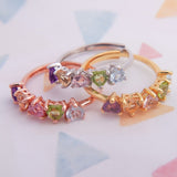 Eternity Heart Gemstones Band - Love Estella