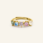 Eternity Heart Moissanite Band (Pastel Rainbow) by Elate - Love Estella