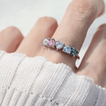 Eternity Heart Moissanite Band (Pastel Rainbow) by Elate - Love Estella