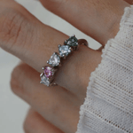 Eternity Heart Moissanite Band (Pastel Rainbow) by Elate - Love Estella