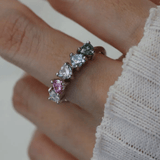 Eternity Heart Moissanite Band (Pastel Rainbow) by Elate - Love Estella