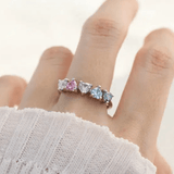Eternity Heart Moissanite Band (Pastel Rainbow) by Elate - Love Estella