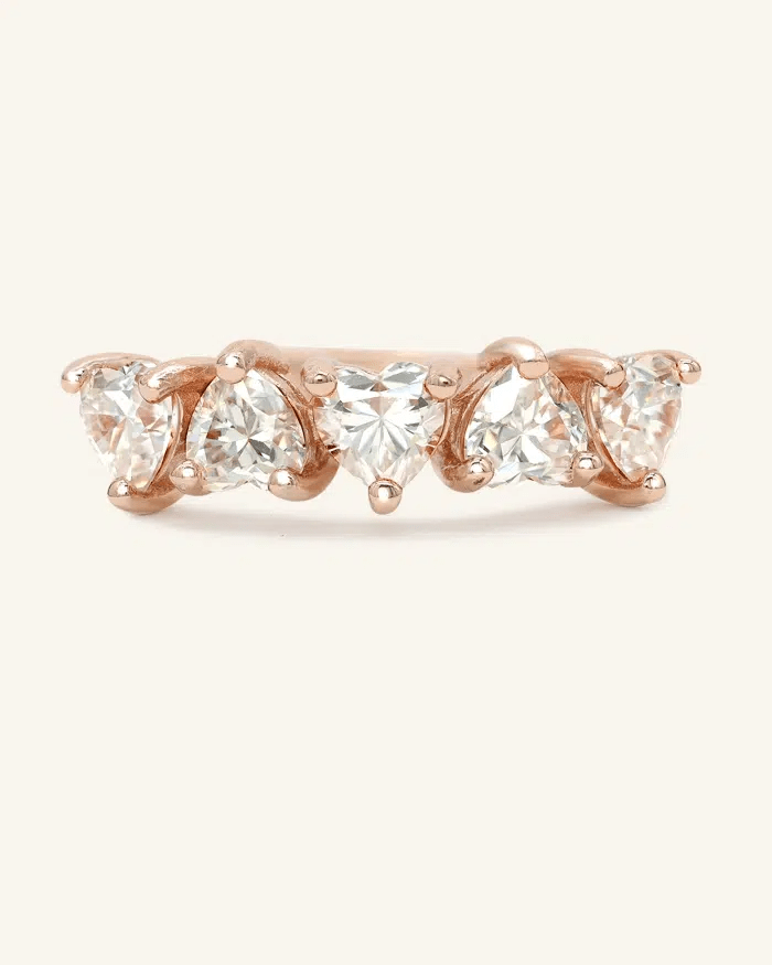 Eternity Heart Moissanite Band (White) by Elate - Love Estella